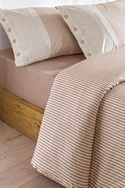 Çift Kişilik Ranforce Nevresim Takımı Natural Line Somon Bonvagon