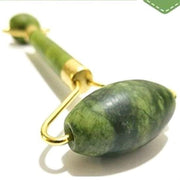 Özel Süngerli Kutusunda Kırılmaz Çift Taraflı 2li Cilt Yüz Masaj Aleti Jade Roller Yeşim Taş Bonvagon