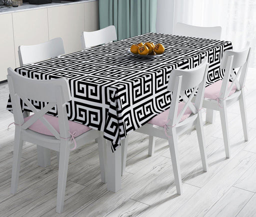 Özel Tasarım Crafts Motifli Dijital Baskılı Dekoratif Leke Tutmaz Masa Örtüsü Bonvagon