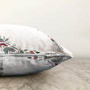 Özel Tasarım Kuş & Çiçek Motifli Dijital Baskılı Modern Raşel Kadife Yastık Kırlent Kılıfı Bonvagon