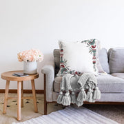 Özel Tasarım Kuş & Çiçek Motifli Dijital Baskılı Modern Raşel Kadife Yastık Kırlent Kılıfı Bonvagon