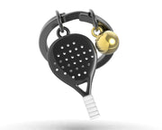 Padel Tenis Anahtarlık Siyah