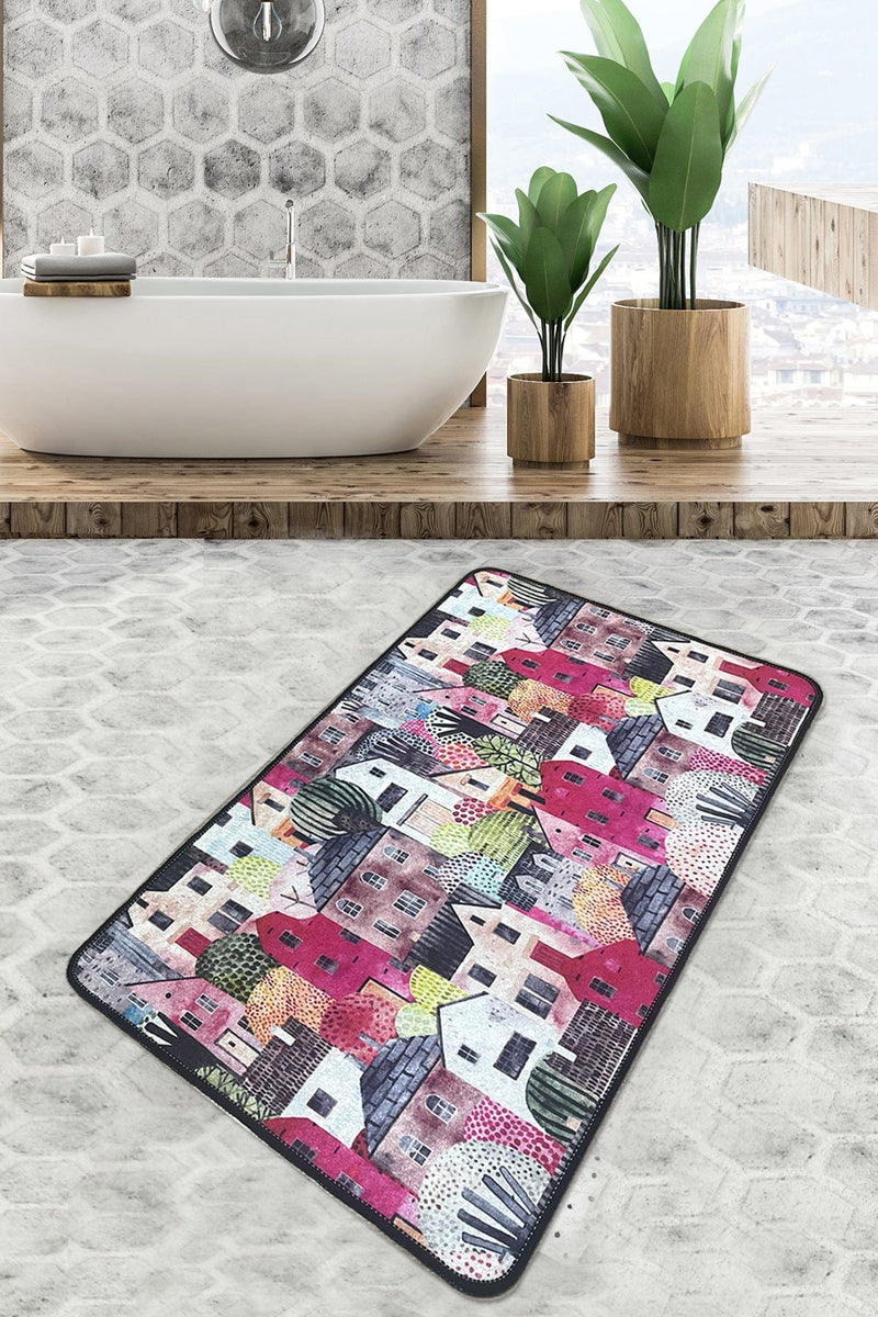 Pale Dijital Banyo Halısı, Kaymaz Taban, Yıkanabilir Bonvagon