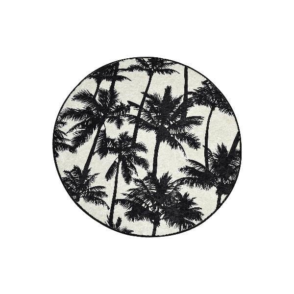 Palm Dijital Baskılı 100cm Banyo Halısı, Kaymaz Taban, Yıkanabilir Bonvagon