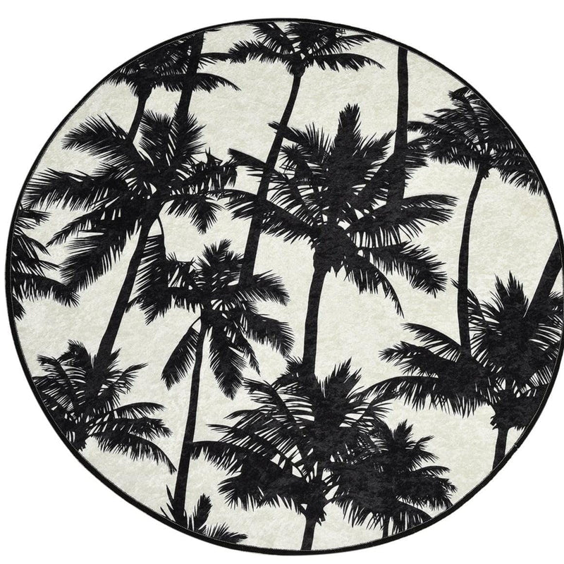 Palm Dijital Baskılı 100cm Banyo Halısı, Kaymaz Taban, Yıkanabilir Bonvagon