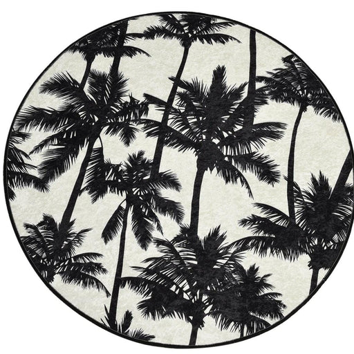 Palm Dijital Baskılı 100cm Banyo Halısı, Kaymaz Taban, Yıkanabilir Bonvagon