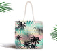 Palmiye Yaprakları Özel Tasarım Fermuarlı Kumaş Çanta Bonvagon