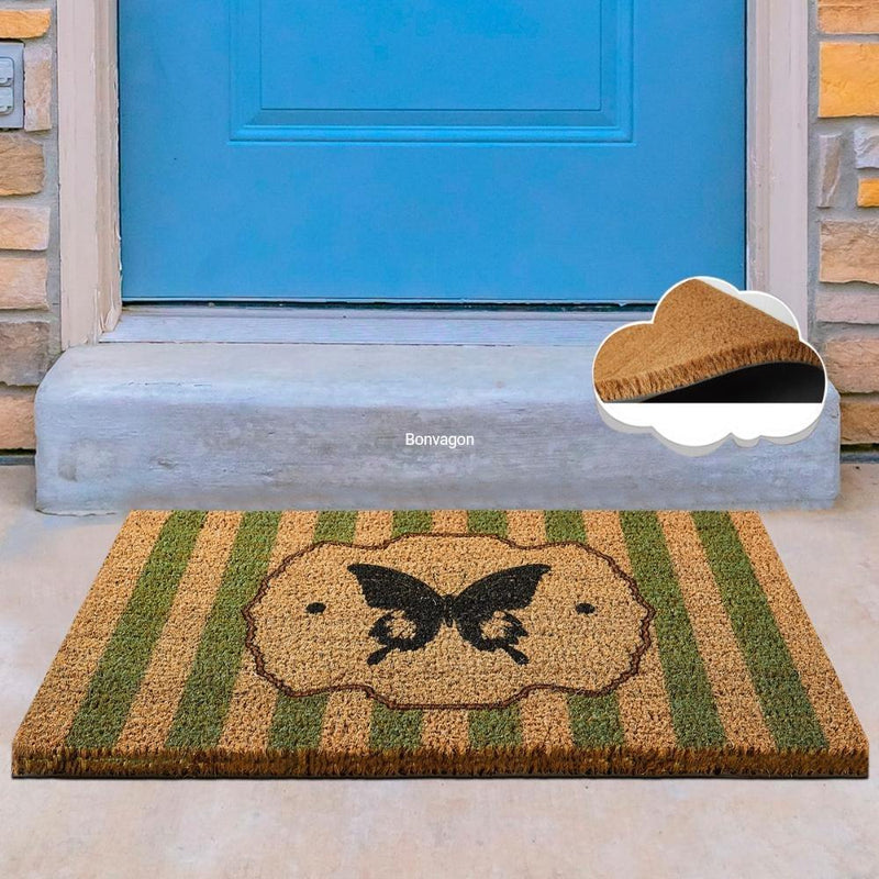 Papillon Green Doğal Koko Hindistan Cevizi Kapı Önü Paspas 60x40cm Bonvagon