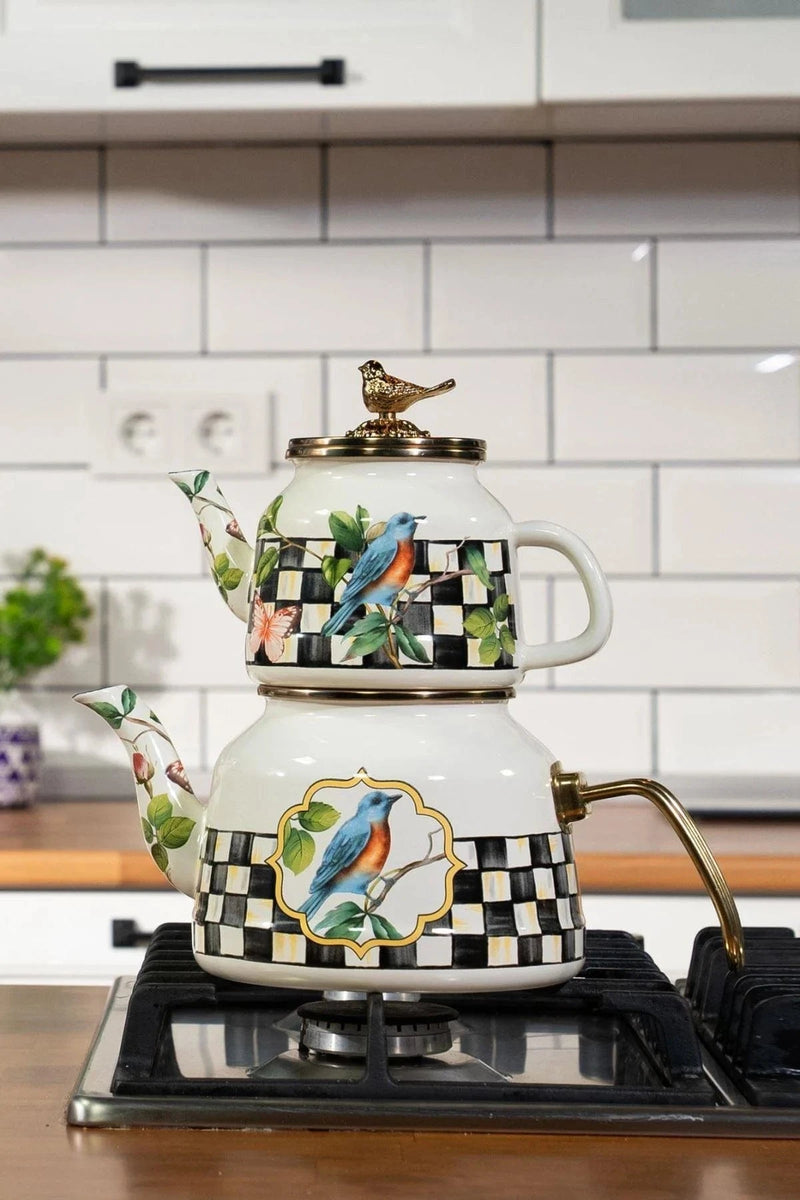 Paradise Emaye Çaydanlık Bonvagon