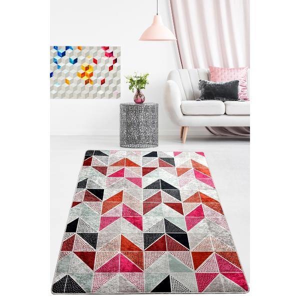 Parcela Dijital Baskılı Halı, Kaymaz Taban, Yıkanabilir Bonvagon