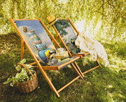 Parrot Katlanabilir Şezlong Katlanır Ahşap Lounge Chair