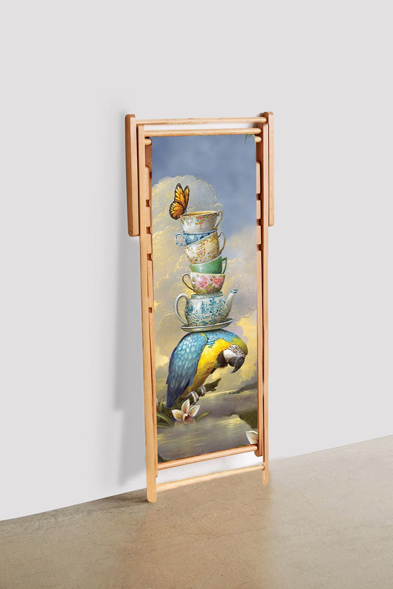 Parrot Katlanabilir Şezlong Katlanır Ahşap Lounge Chair Bonvagon