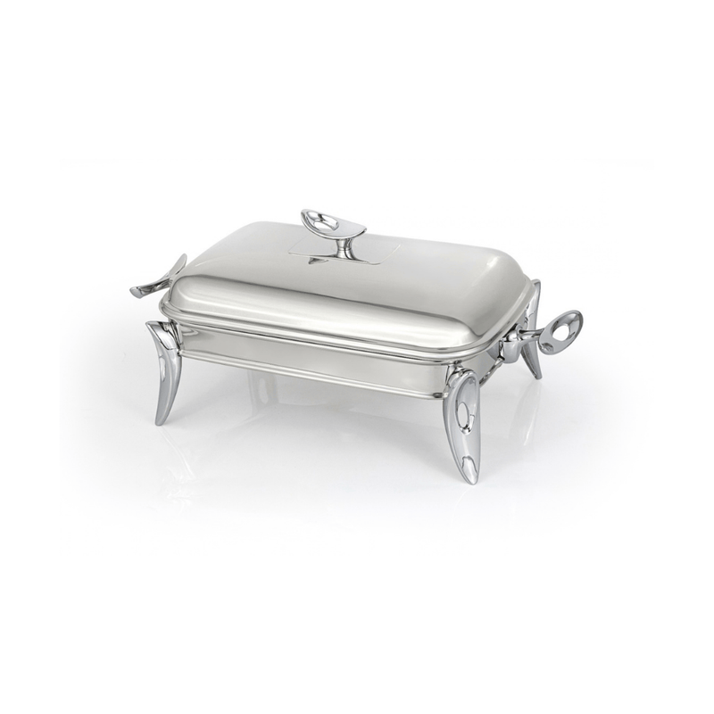 Paslanmaz Çelik Cam Hazneli Reşo - Açık Büfe Yemek Isıtıcısı 45x22x20cm