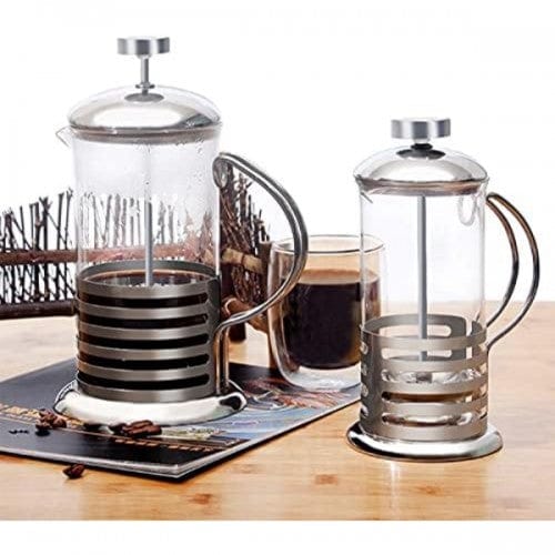 Paslanmaz Çelik Gövdeli French Press Kahve ve Çay Demleme Aparatı 350ml Bonvagon