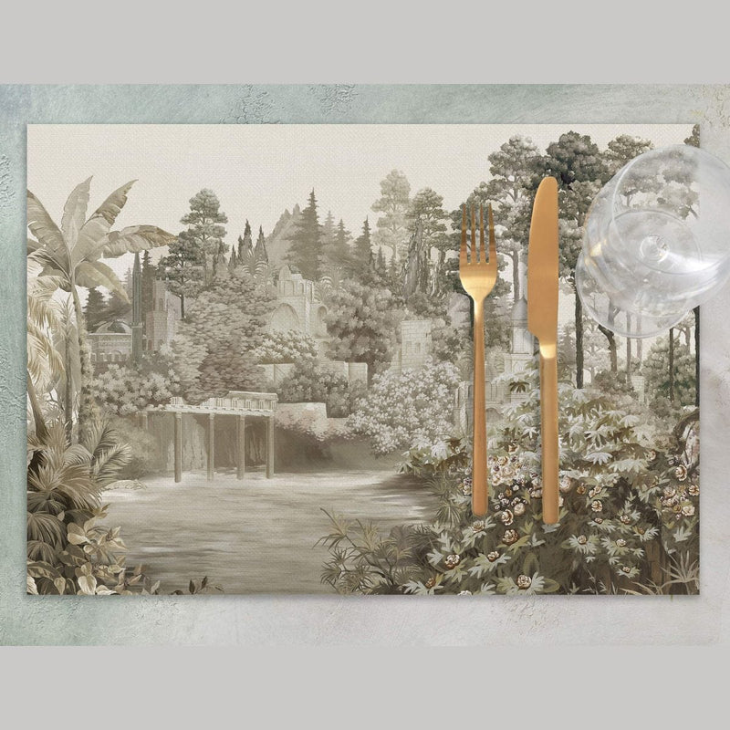 Pastel View 4'lü İnce Keten Kumaş Amerikan Servisi 50x35cm Bonvagon