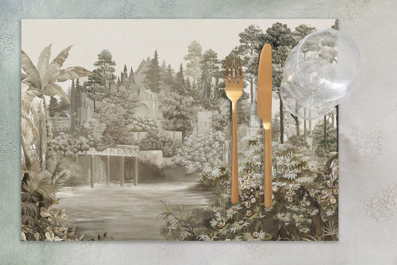 Pastel View 4'lü İnce Keten Kumaş Amerikan Servisi 50x35cm Bonvagon