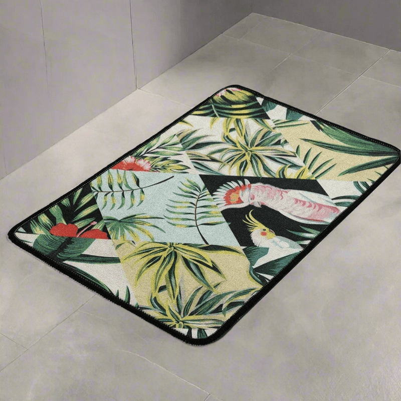 Patch Dijital Baskılı 40x60cm Banyo Paspas ve Halısı, Kaymaz Taban, Yıkanabilir Bonvagon