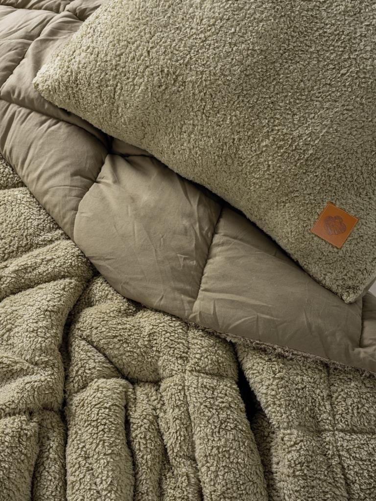 Peluş çift Kişilik Yorgan Seti Taş Bonvagon