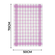 Pembe 3lü Kareli Set Kurulama Bezi Pamuklu Mutfak Havlusu Çok Amaçlı Örtü 50x70cm Bonvagon