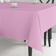 Pembe Beyaz Pöti Kareli Masa Örtüsü %100 Pamuk 170x170cm Bonvagon