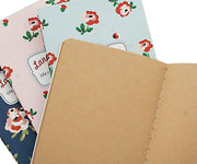 Pembe Çiçekli Defter Bonvagon