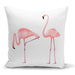 Pembe Flamingo Desenli Dijital Baskılı Yastık Kırlent Kılıfı 43x43cm Bonvagon