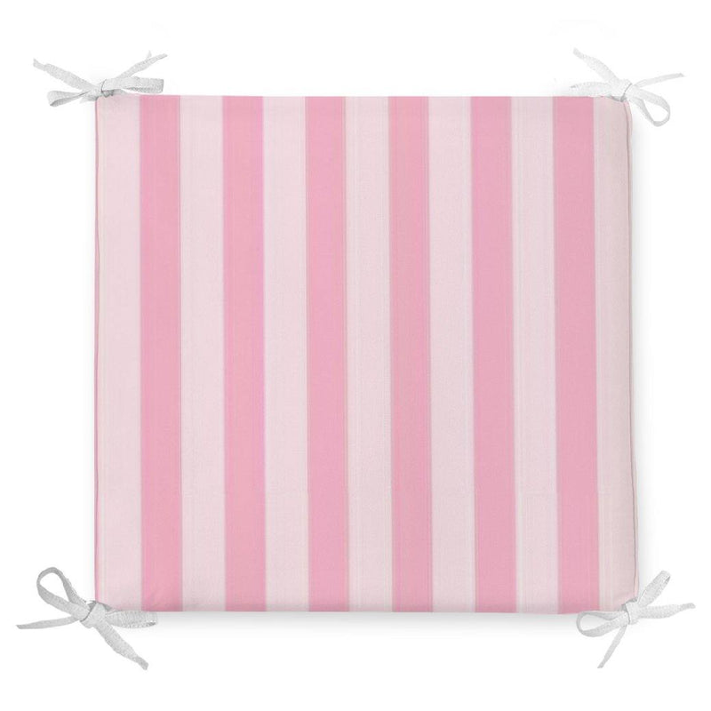 Pembe Renklerin Uyumu Modern Tasarımlı Dekoratif Fermuarlı Sandalye Minderi Bonvagon