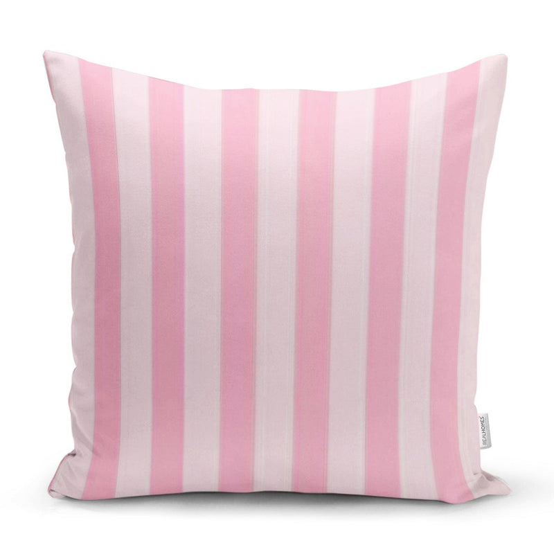 Pembe Renklerin Uyumu Modern Tasarımlı Dekoratif Yastık Kırlent Kılıfı 43x43cm