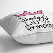 Pembe Taç Desenli Dijital Baskılı Yastık Kırlent Kılıfı 43x43cm Bonvagon