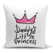 Pembe Taç Desenli Dijital Baskılı Yastık Kırlent Kılıfı 43x43cm Bonvagon