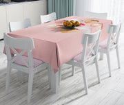 Pembe Zeminli Balonlar Desenli Leke Tutmaz Masa Örtüsü Bonvagon