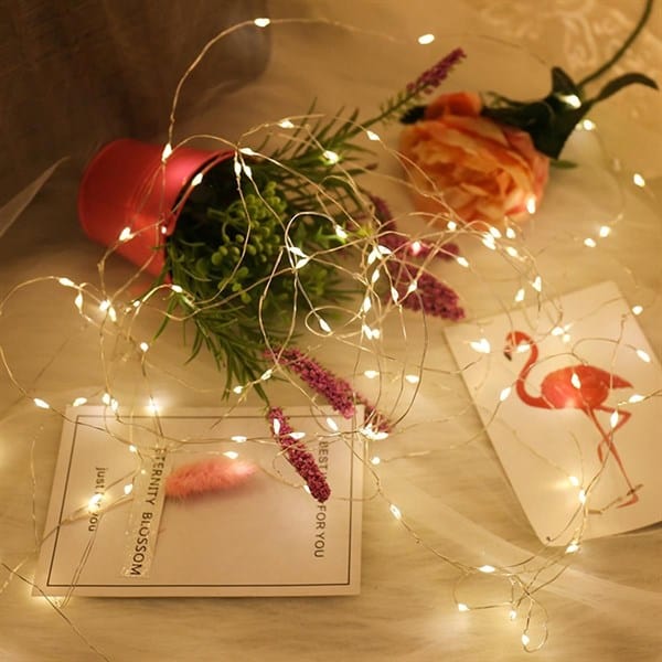 Peri Led Işık 5 Metre (Sarı) Pilli Aydınlatma Şerit Saçak Spot Süsleme Bonvagon