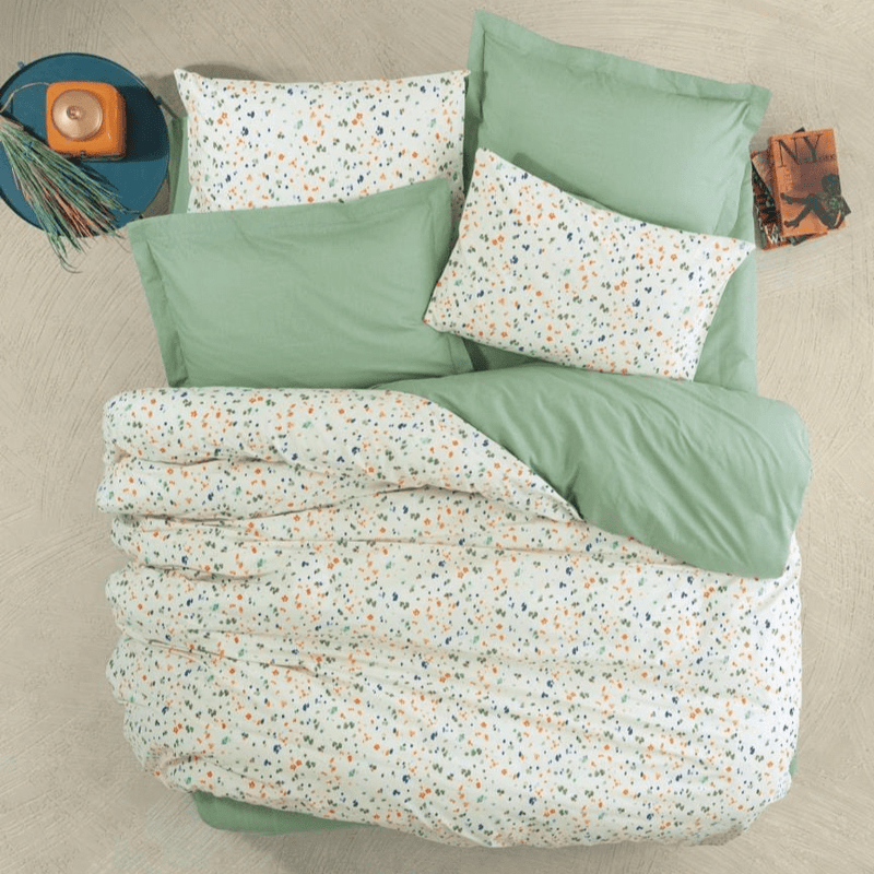 Petite Çift Kişilik Nevresim Takımı Lola Yeşil Lastikli Çarşaflı Bonvagon