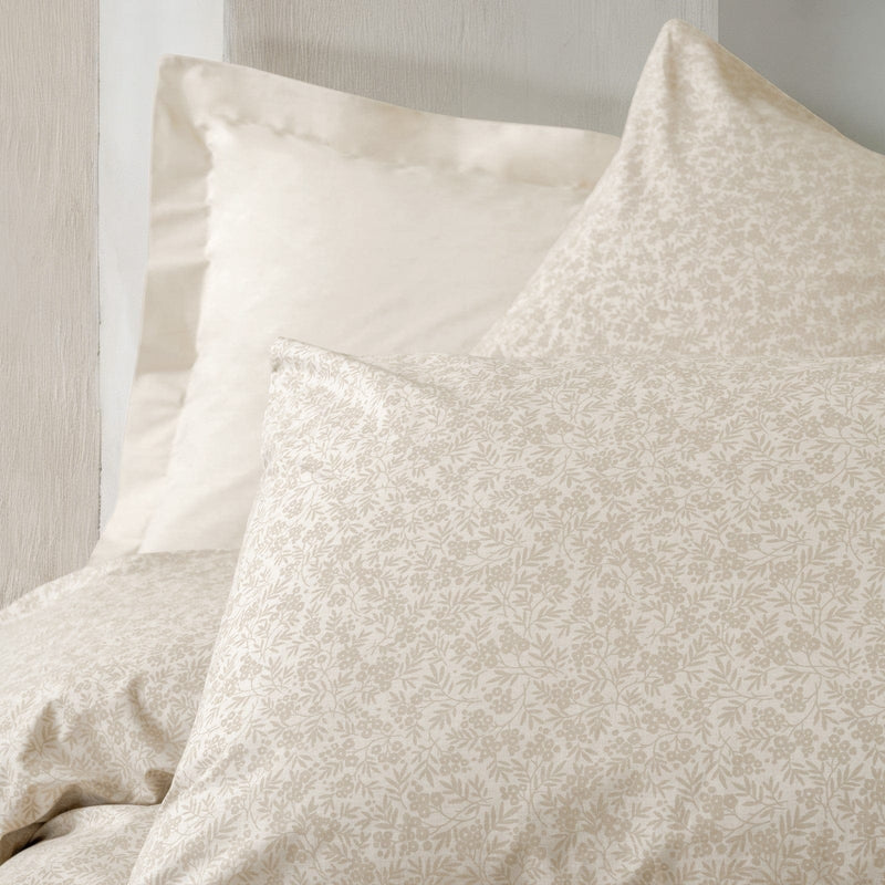 Petite Çift Kişilik Nevresim Takımı Milly Ekru Lastikli Çarşaflı 57 Tel Ranforce %100 Pamuk