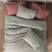 Petite Çift Kişilik Nevresim Takımı Mote Kiremit Lastikli Çarşaflı Bonvagon