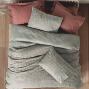 Petite Tek Kişilik Nevresim Takımı Mote Kiremit Lastikli Çarşaflı Bonvagon