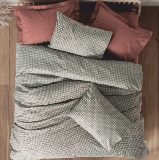 Petite Tek Kişilik Nevresim Takımı Mote Kiremit Lastikli Çarşaflı Bonvagon