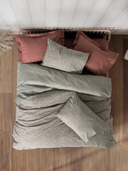 Petite Tek Kişilik Nevresim Takımı Mote Kiremit Lastikli Çarşaflı Bonvagon