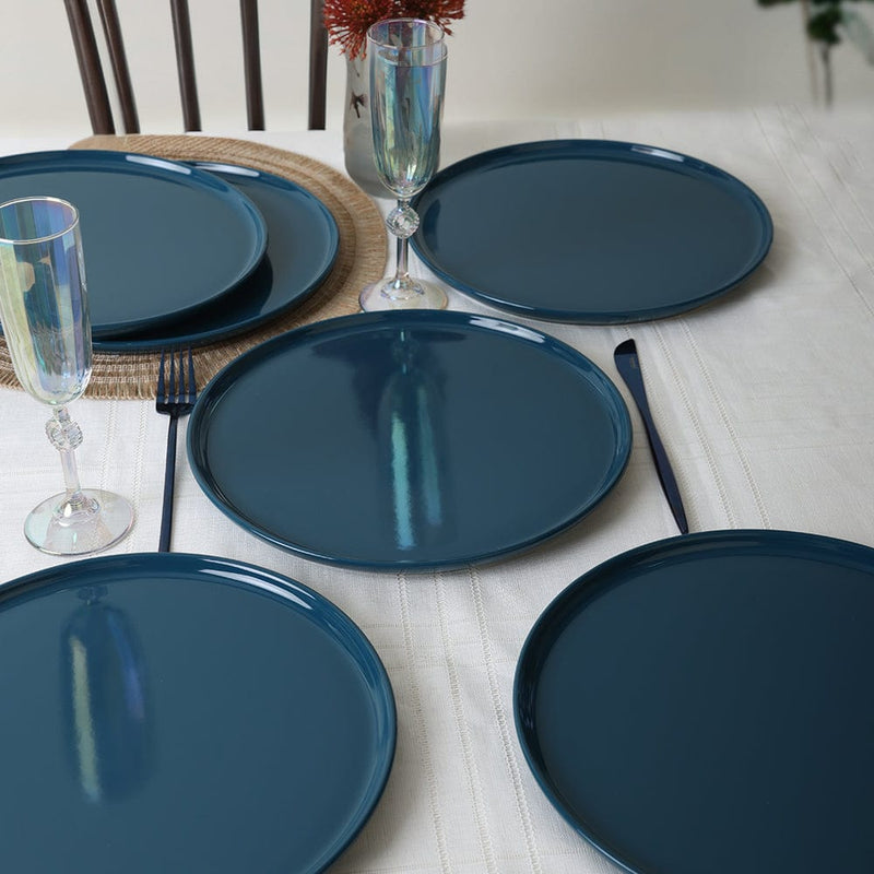 Petrol Mavi Nordic Servis Tabağı 28 cm 6 Adet Bonvagon