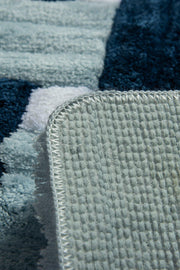 Piazza Mavi 3lü Set Banyo Halısı, Kaymaz Taban, Yıkanabilir Bonvagon