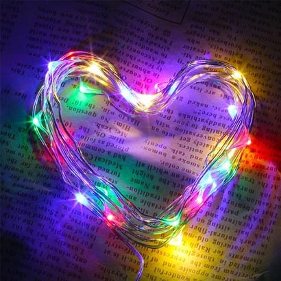 Pilli Renkli Peri Led Işık Dekoratif Aydınlatma 5 Metre RGB Led Bonvagon