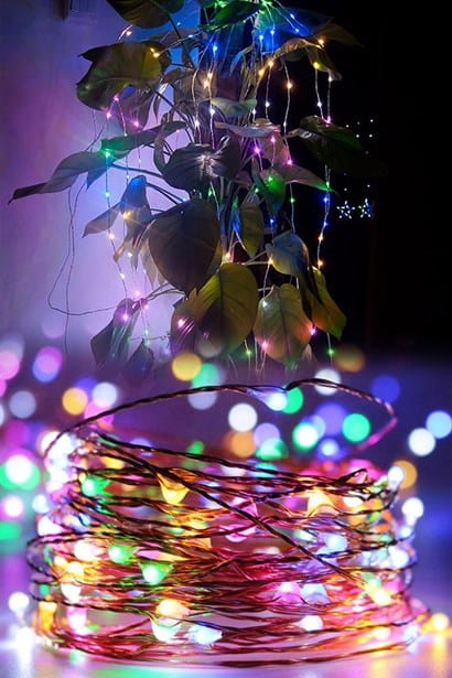 Pilli Renkli Peri Led Işık Dekoratif Aydınlatma 5 Metre RGB Led Bonvagon