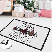 Pine Tree Merry Christmas Dijital Baskılı Halı, Kaymaz Taban, Yıkanabilir Bonvagon