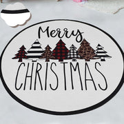 Pine Tree Merry Christmas Dijital Baskılı Halı, Kaymaz Taban, Yıkanabilir Bonvagon