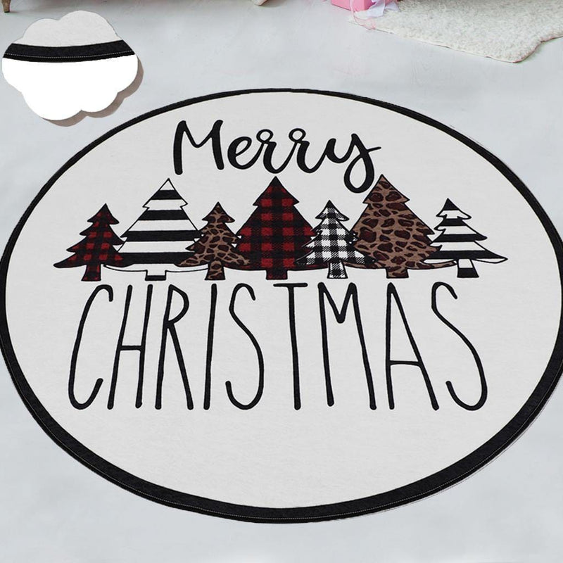 Pine Tree Merry Christmas Dijital Baskılı Halı, Kaymaz Taban, Yıkanabilir Bonvagon