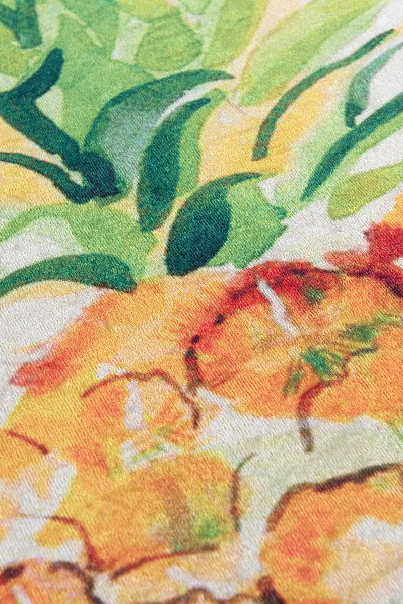Pineapple 40x60cm Dijital Baskılı Banyo Halısı, Kaymaz Taban, Yıkanabilir Bonvagon