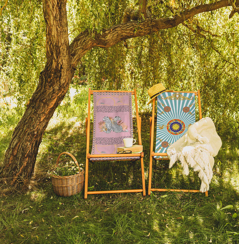 Pinky Katlanabilir Şezlong Katlanır Ahşap Lounge Chair