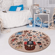 Pirate Yıkanabilir Antibakteriyel Çocuk Halısı, Kaymaz Taban, Yıkanabilir Bonvagon