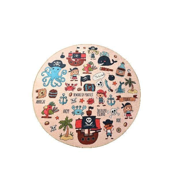 Pirate Yıkanabilir Antibakteriyel Çocuk Halısı, Kaymaz Taban, Yıkanabilir Bonvagon