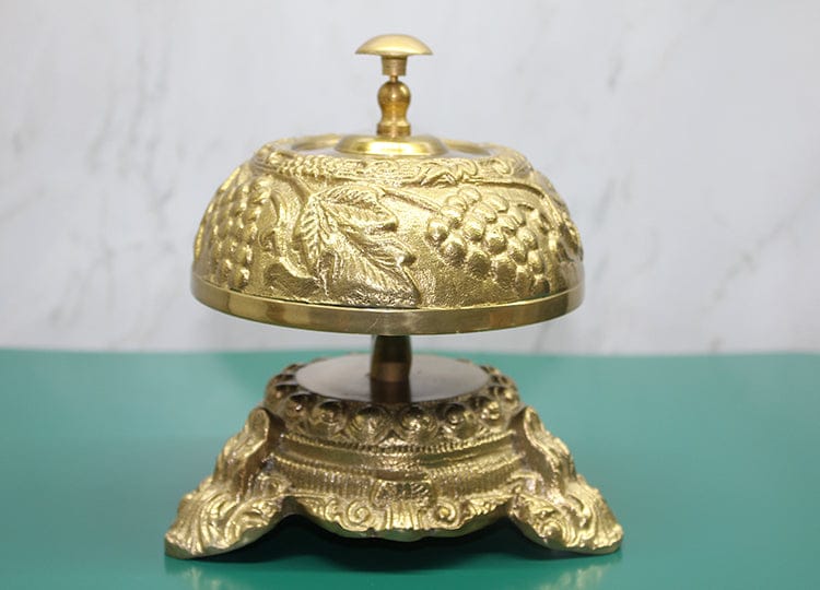 Pirinç Masa Üstü Basmalı Zil Bonvagon
